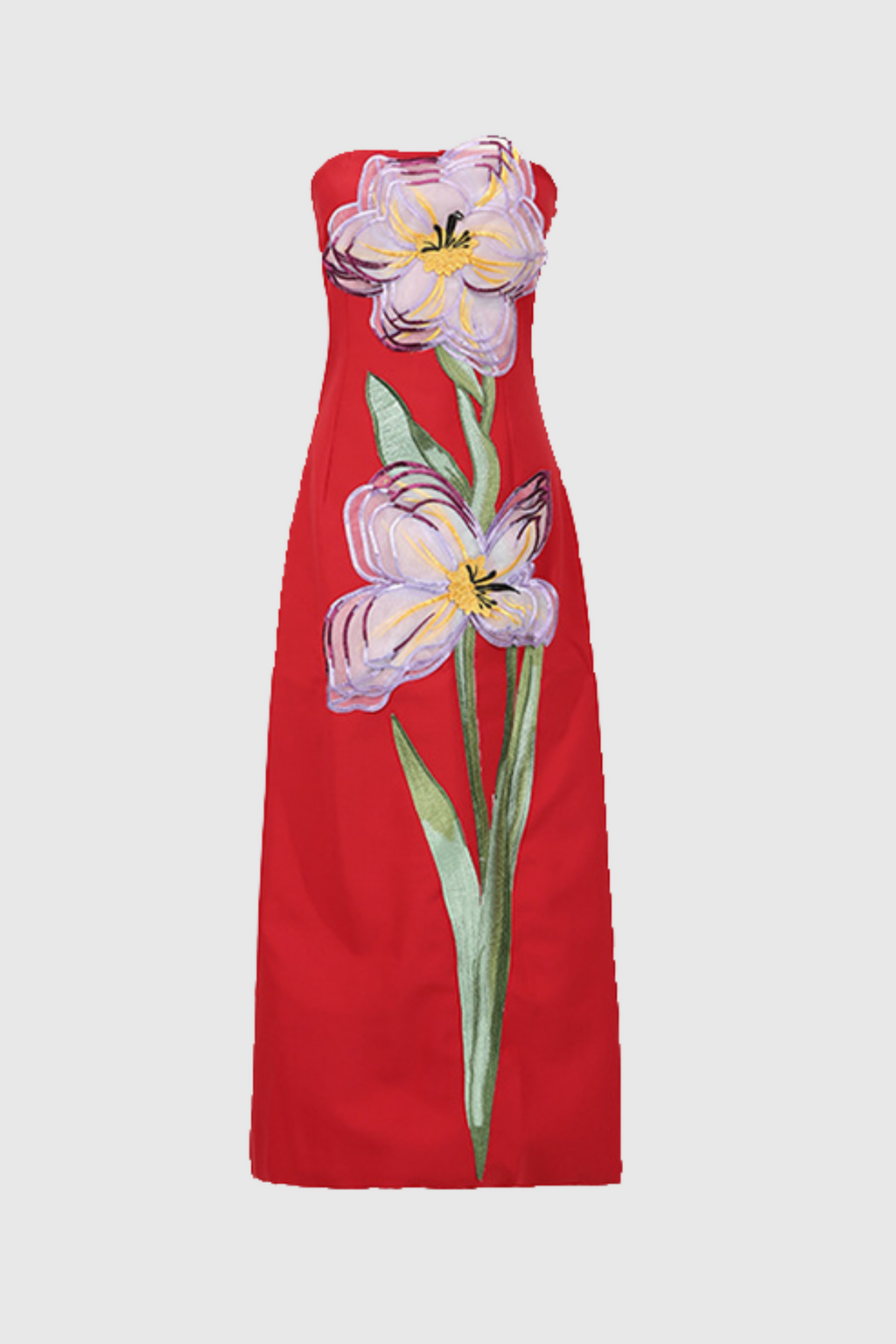 Vestido midi con flor