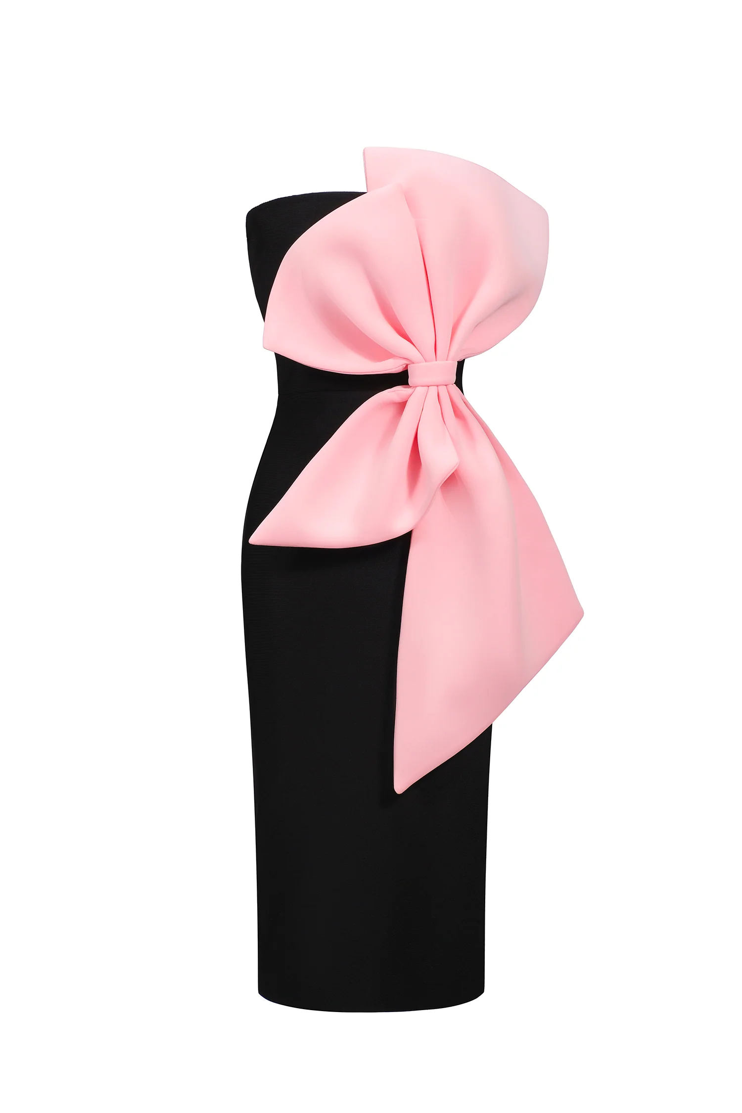 Black pink bow dress