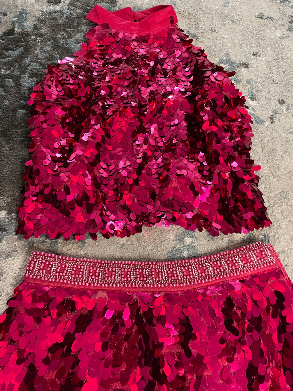 Set rosa lentejuelas