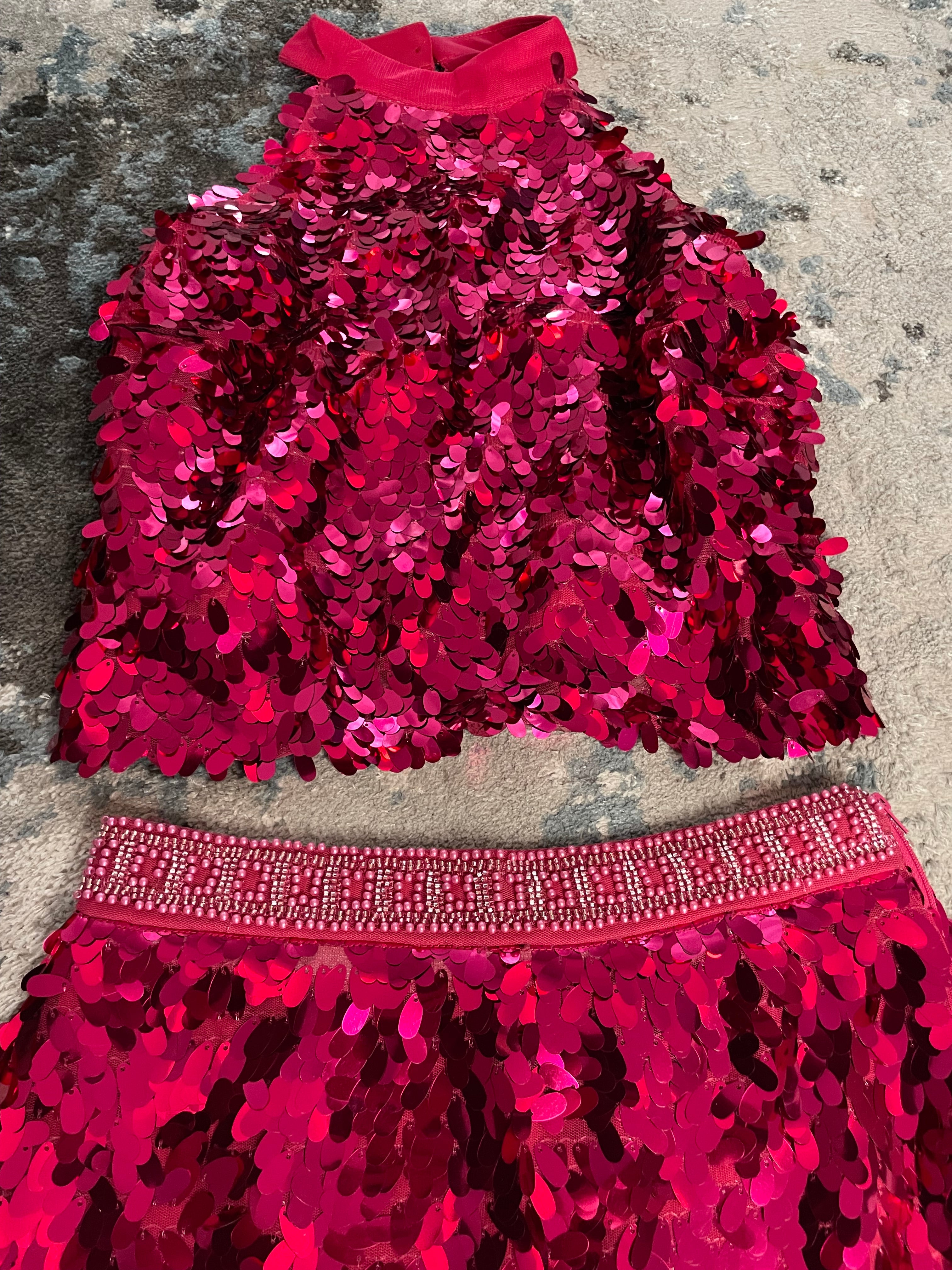 Set rosa lentejuelas