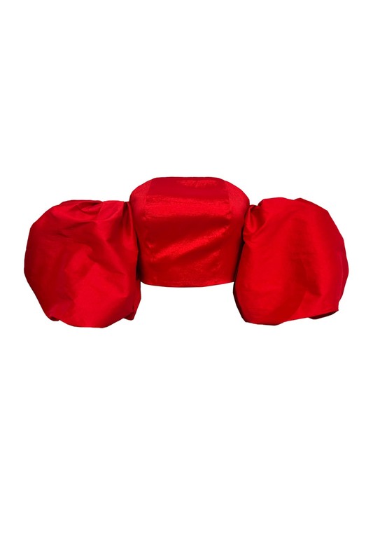 Top rojo mangas