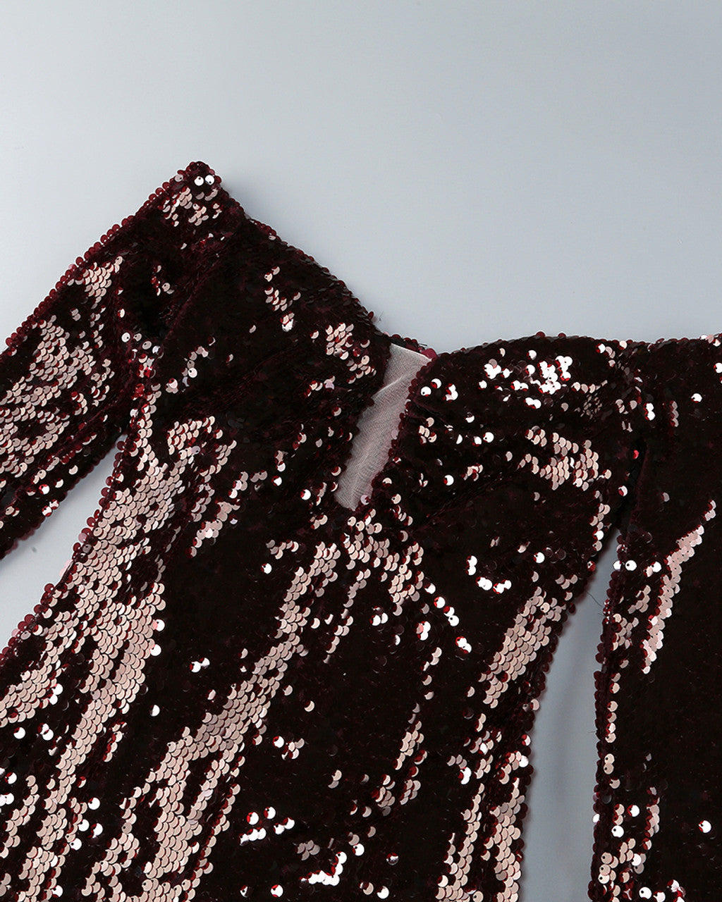 Vestido burgundy lentejuelas