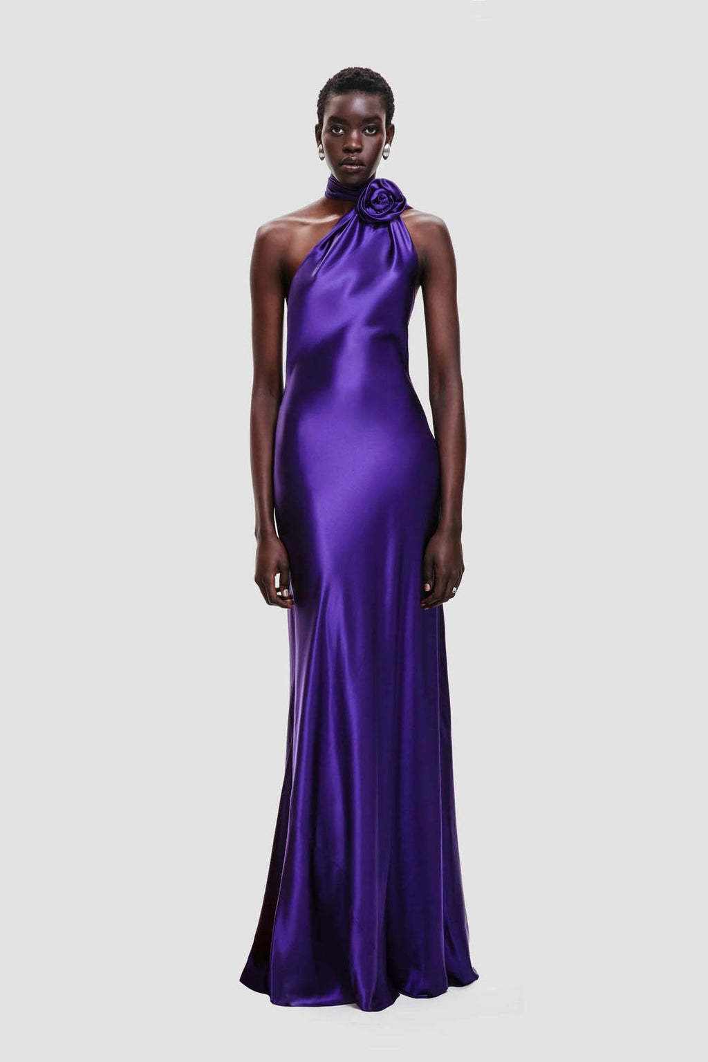Vestido morado liso