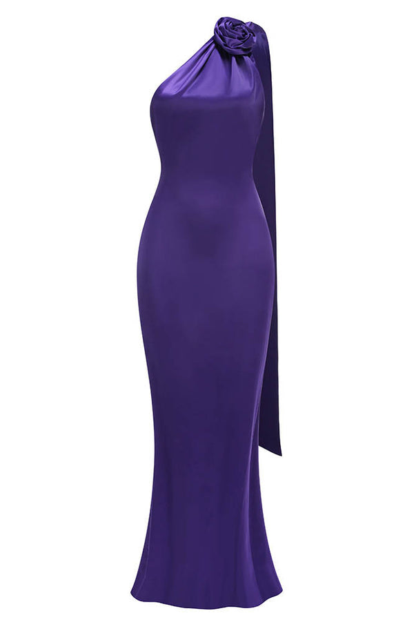 Vestido morado liso