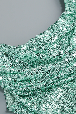 Vestido turquesa lentejuelas