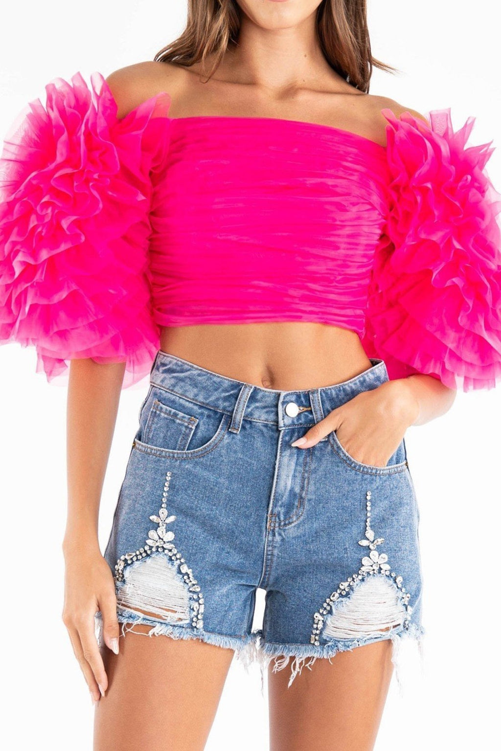 Top rosa fucsia