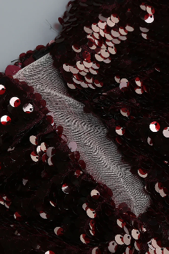 Vestido burgundy lentejuelas