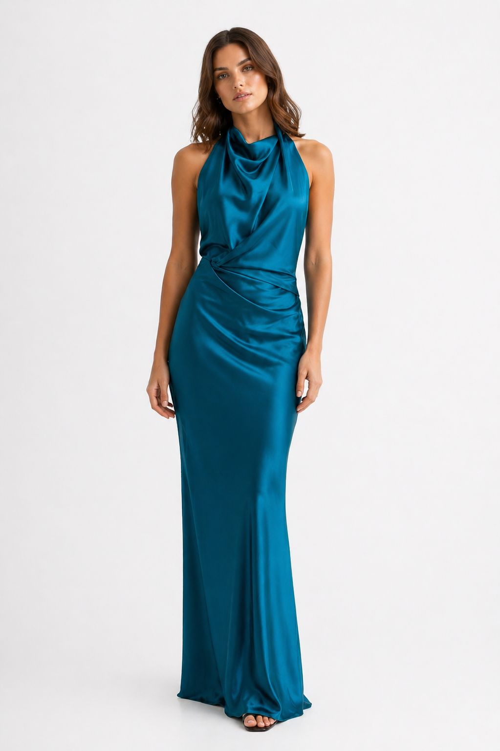 Vestido satin halter