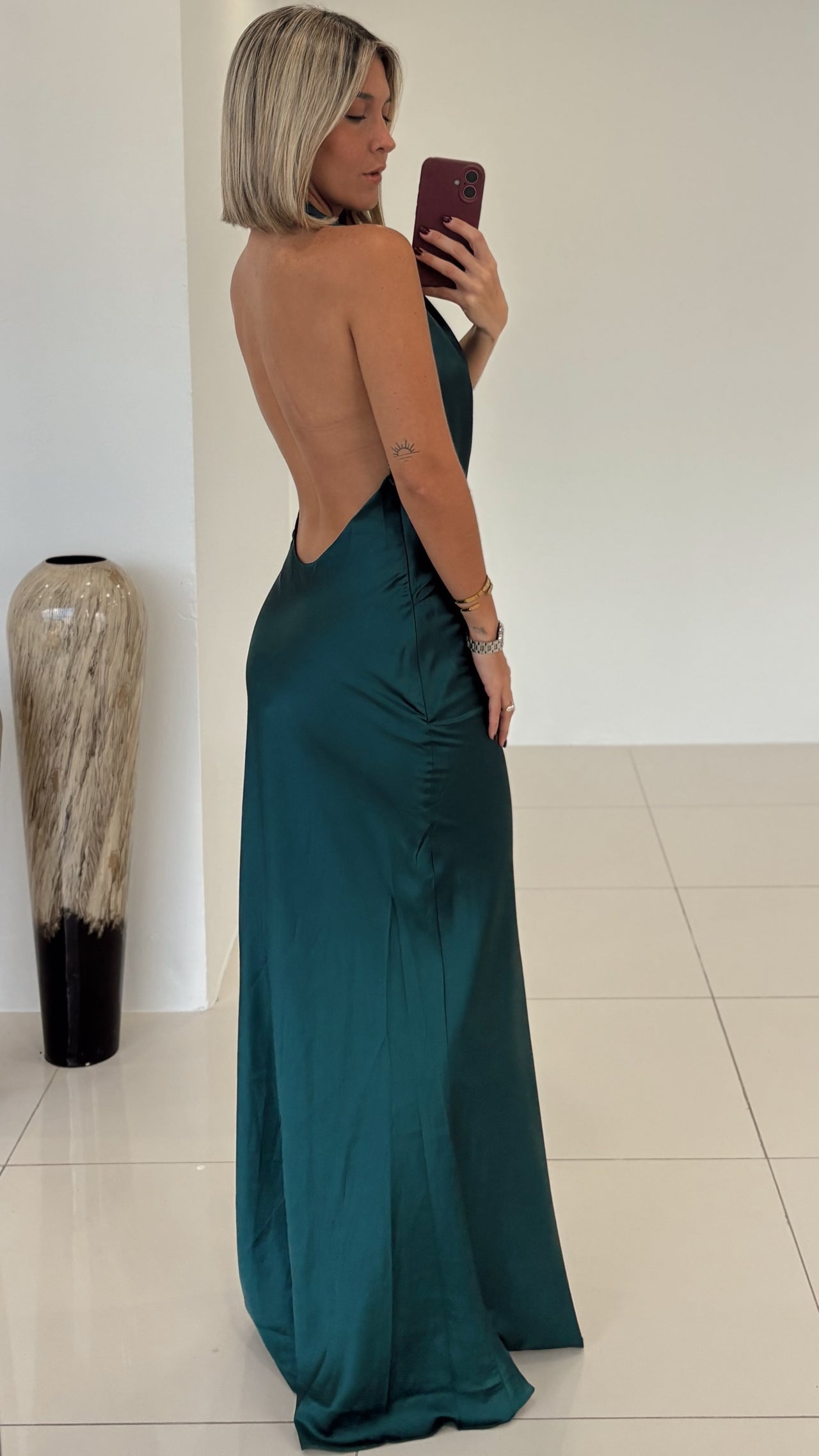 Vestido satin halter