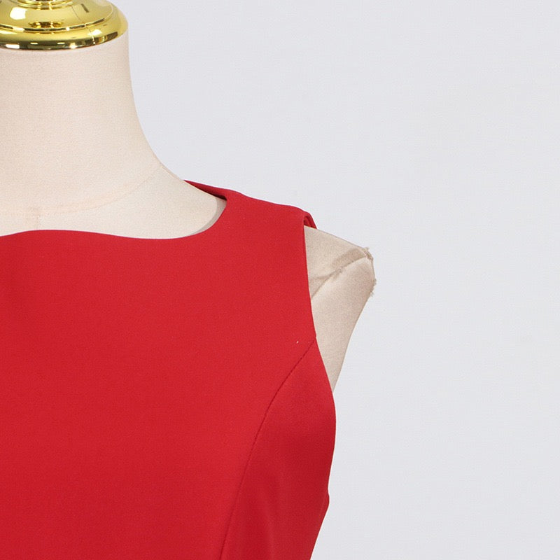 Vestido mini flores rojo