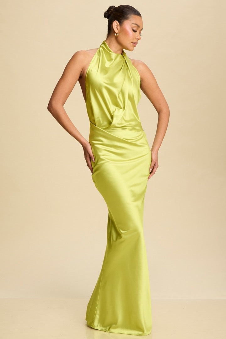 Vestido satin halter