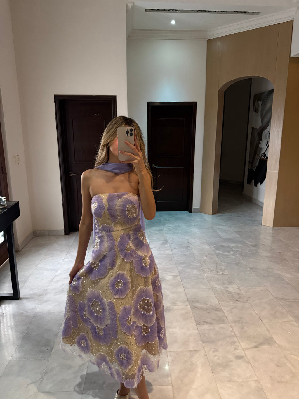 Vestido flores midi