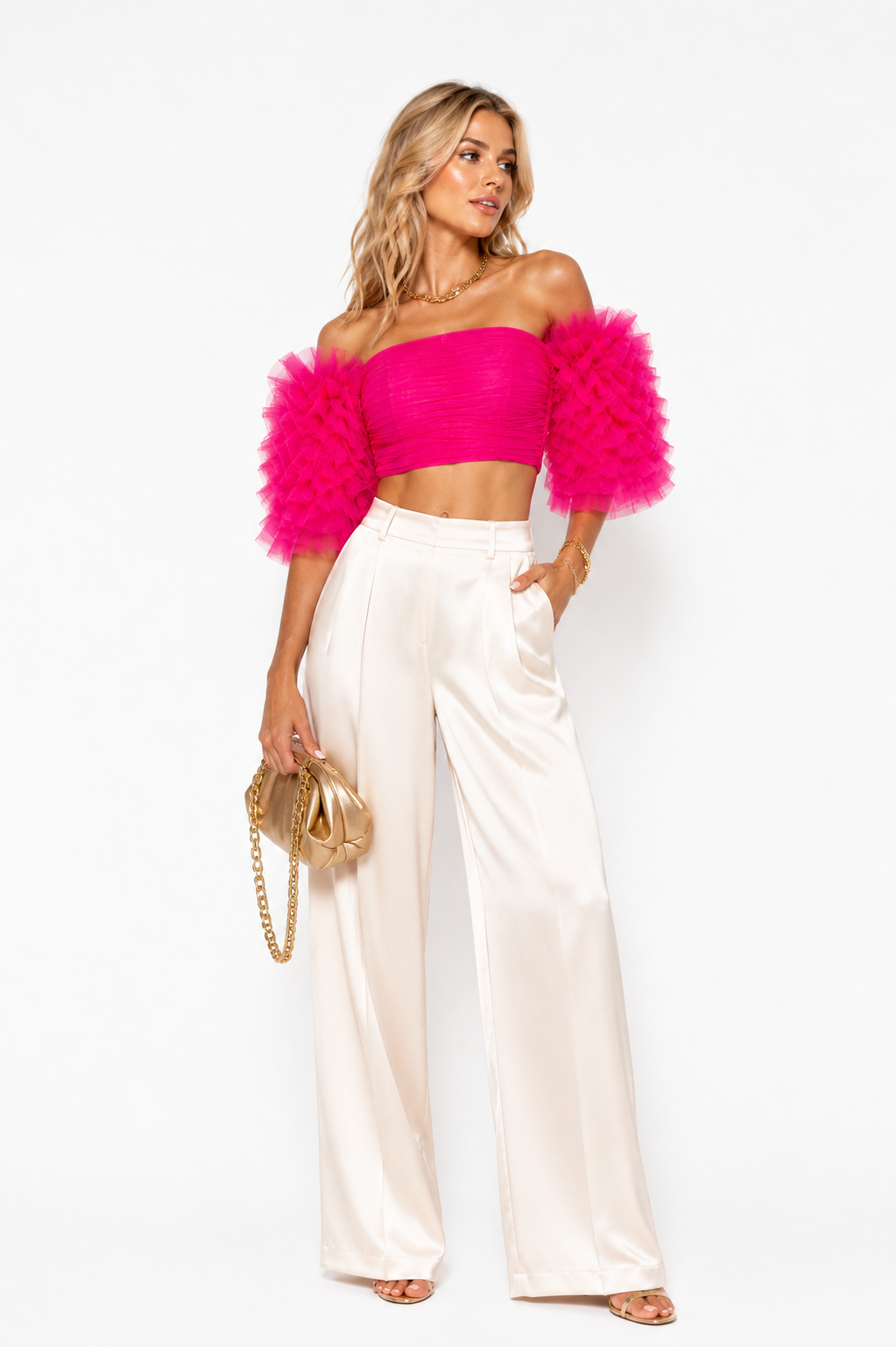 Top rosa fucsia