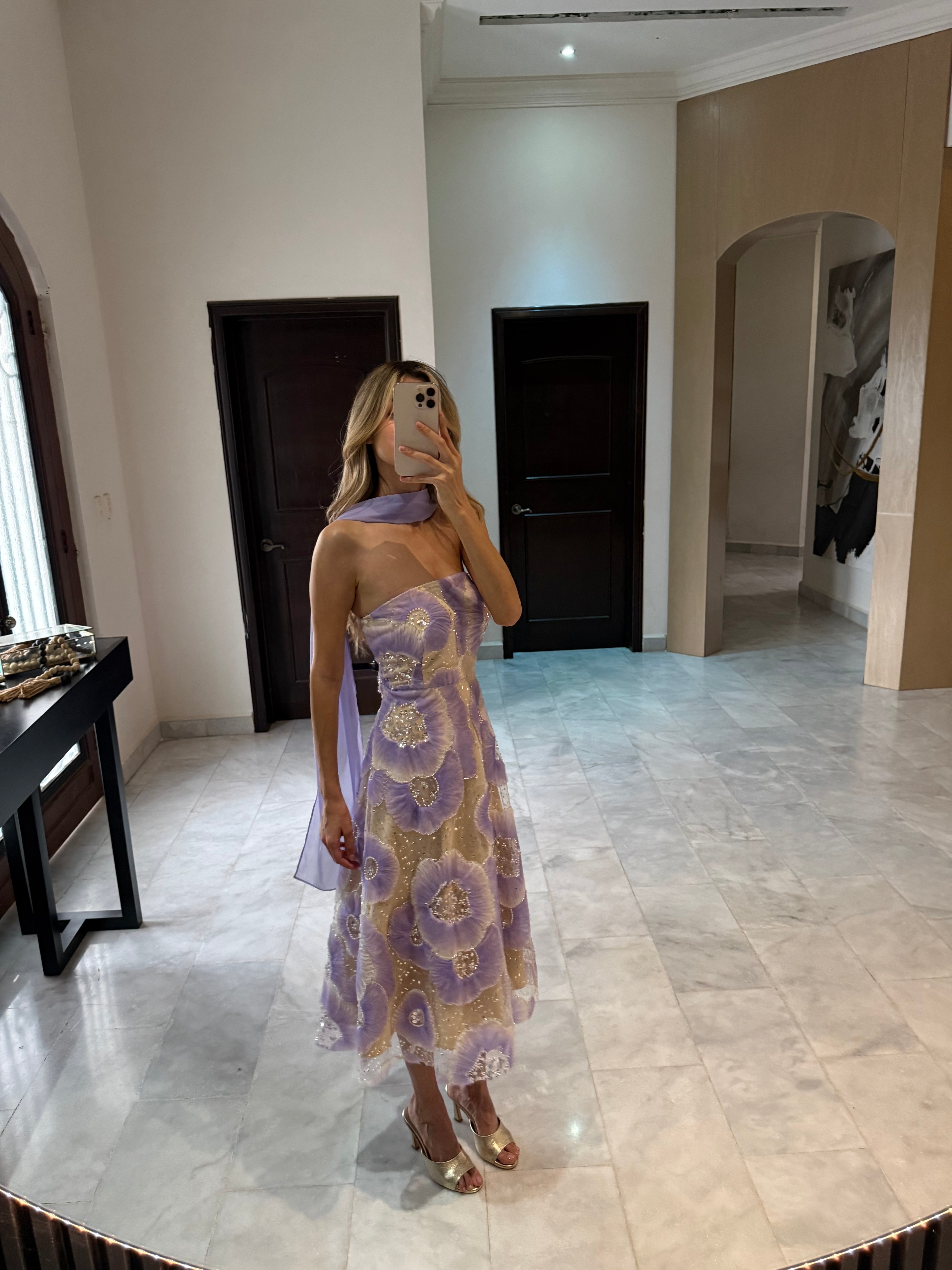 Vestido flores midi