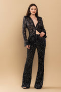 Set blusa y pantalón de brillos