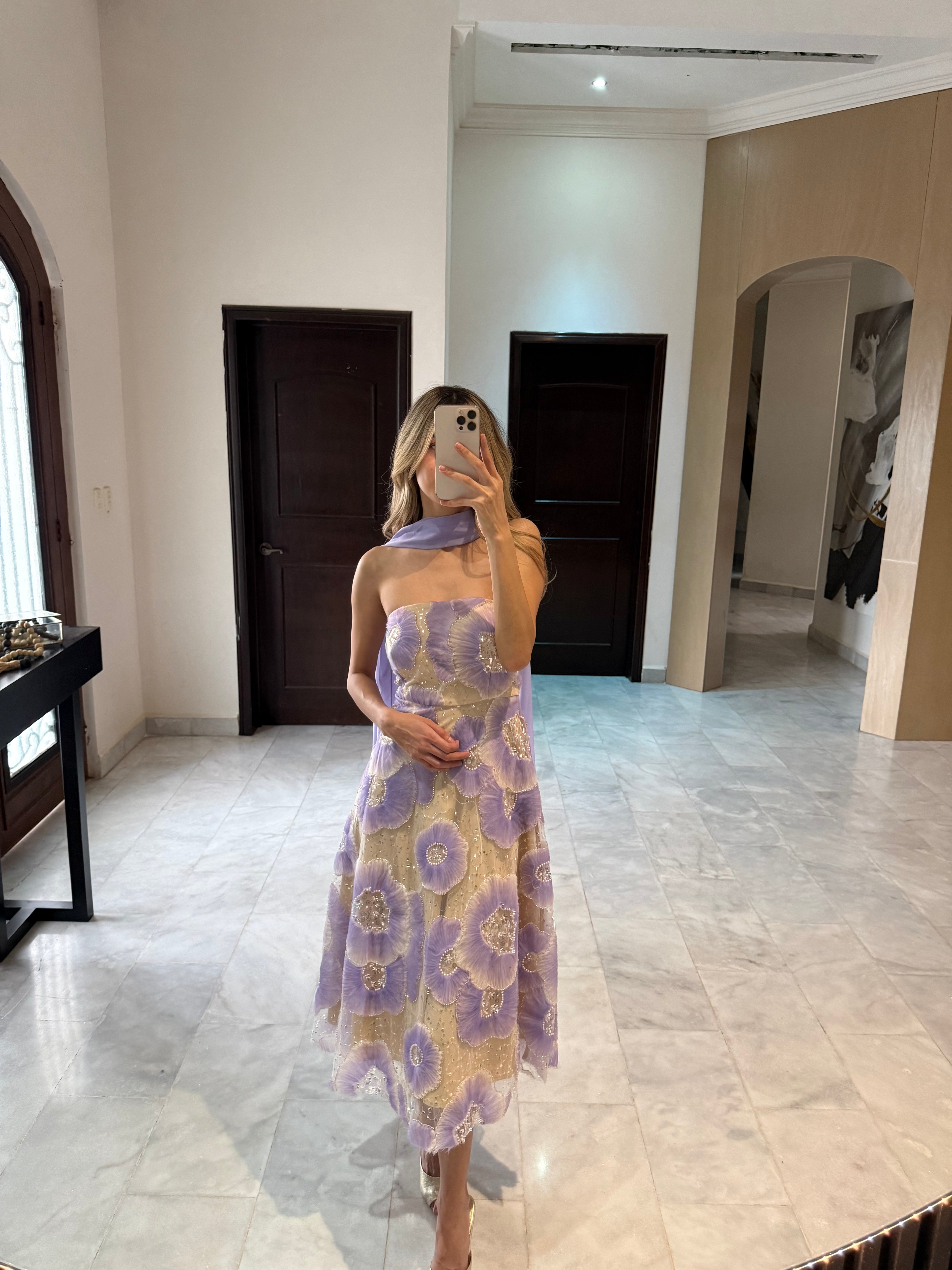 Vestido flores midi