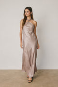Vestido metallic gold