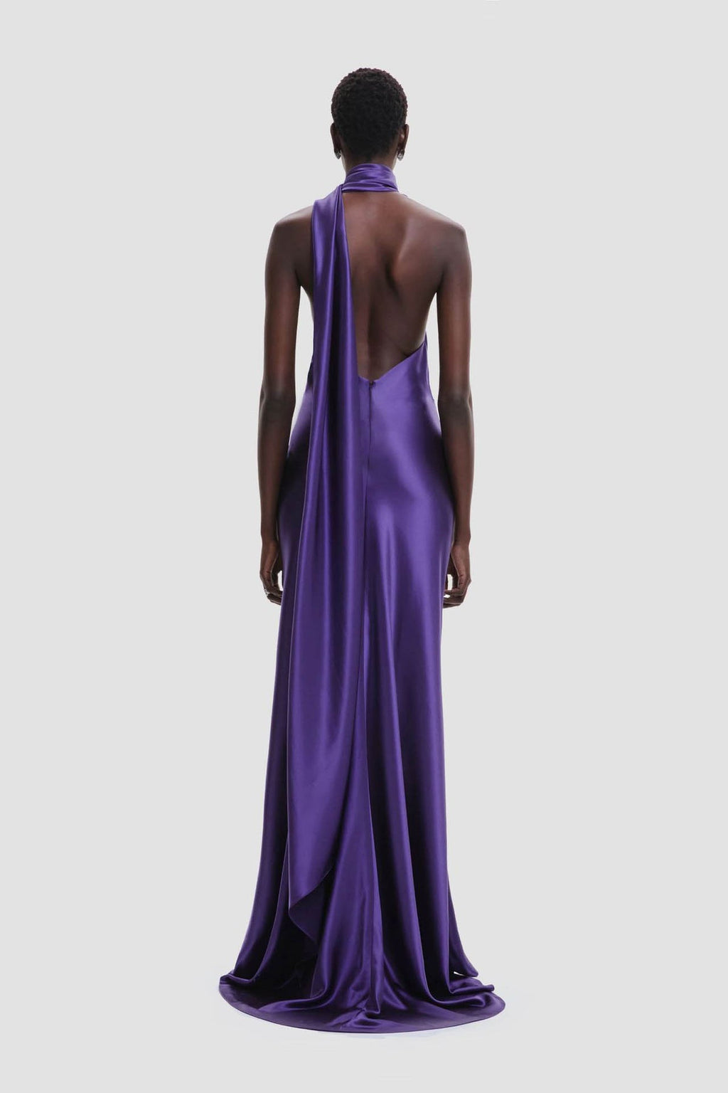 Vestido morado liso