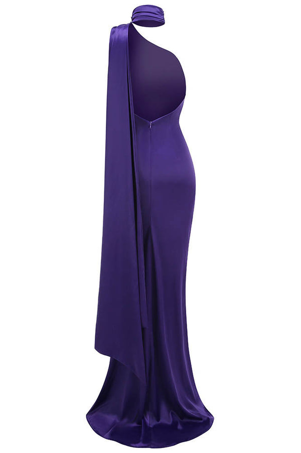 Vestido morado liso