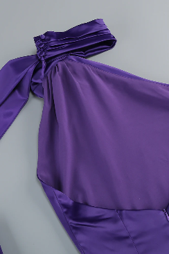 Vestido morado liso