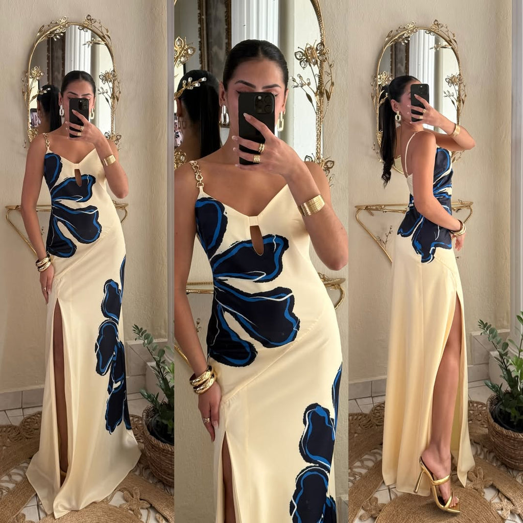 Vestido yellow multi