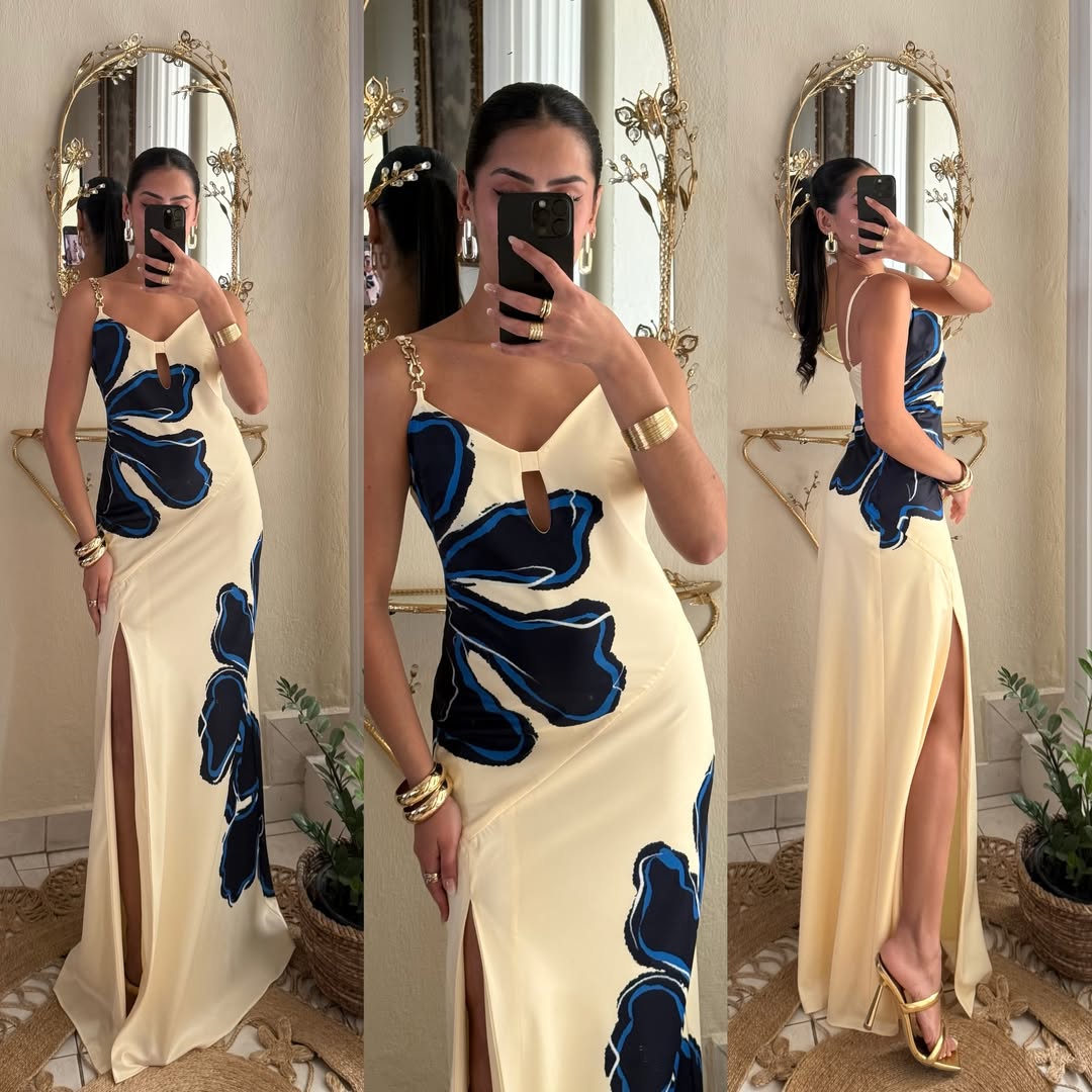 Vestido yellow multi