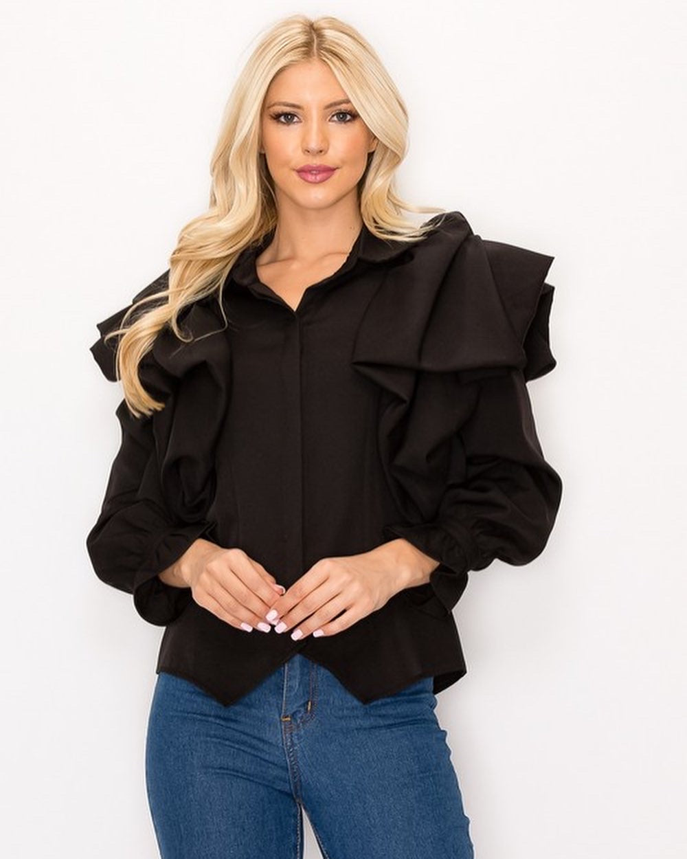 Blusa negra mangas