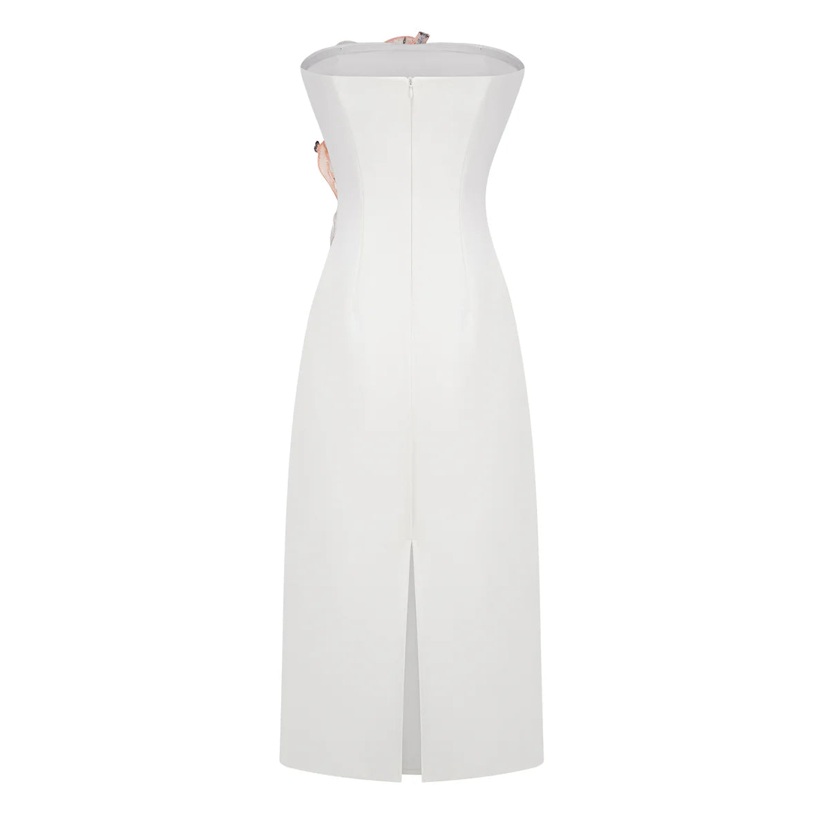 Vestido midi con flor
