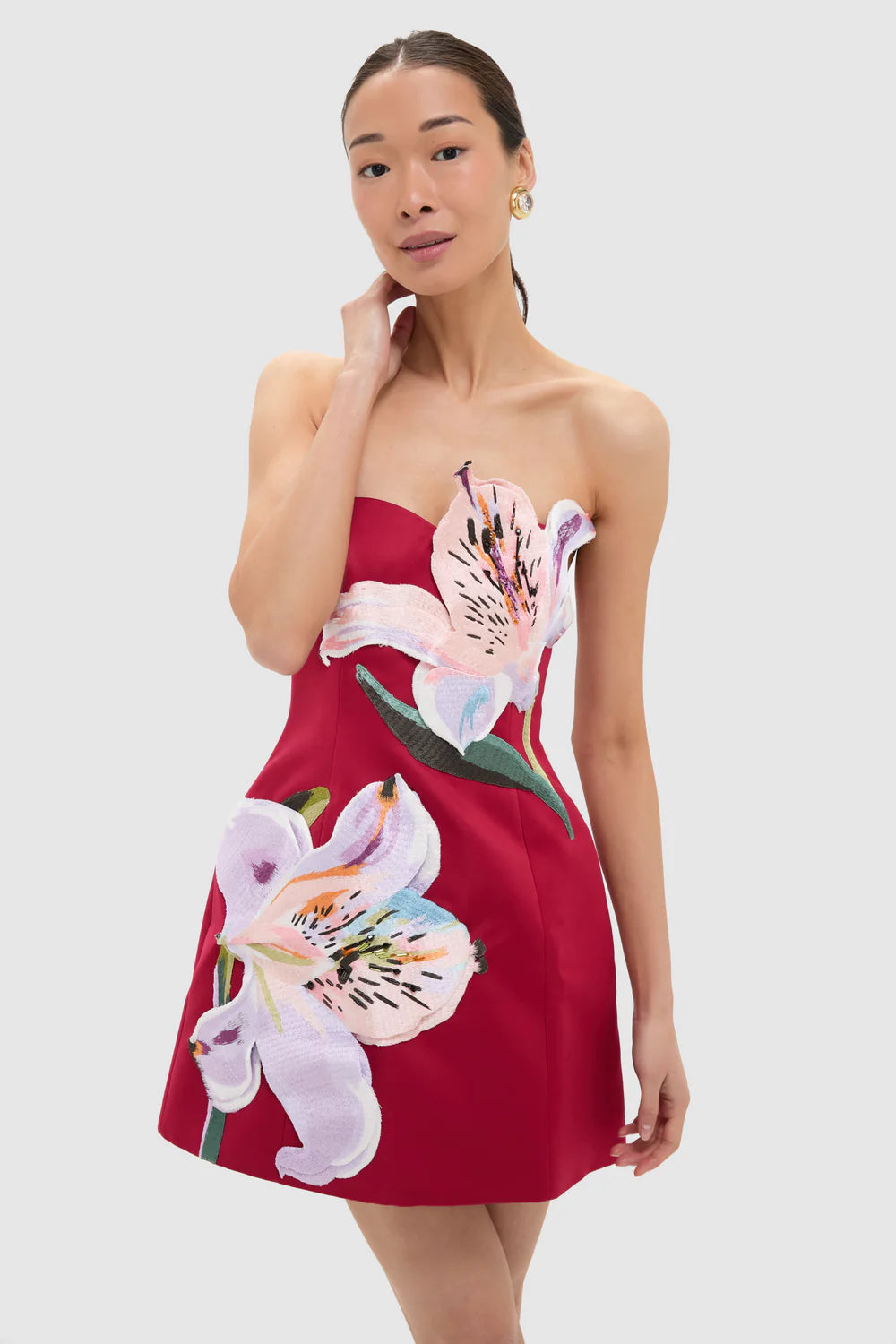 Vestido mini con flor