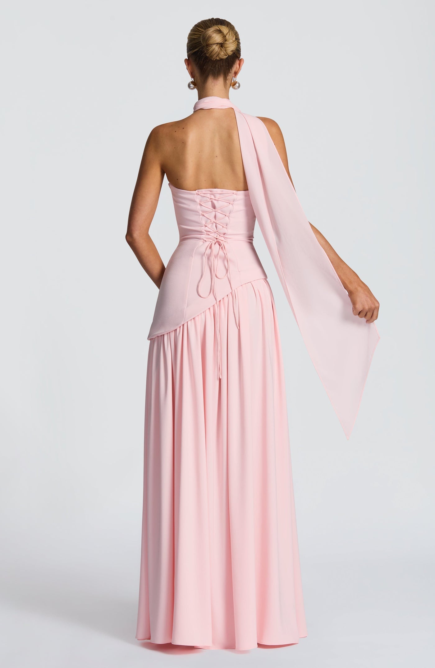 Vestido cuello liso
