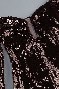 Vestido burgundy lentejuelas