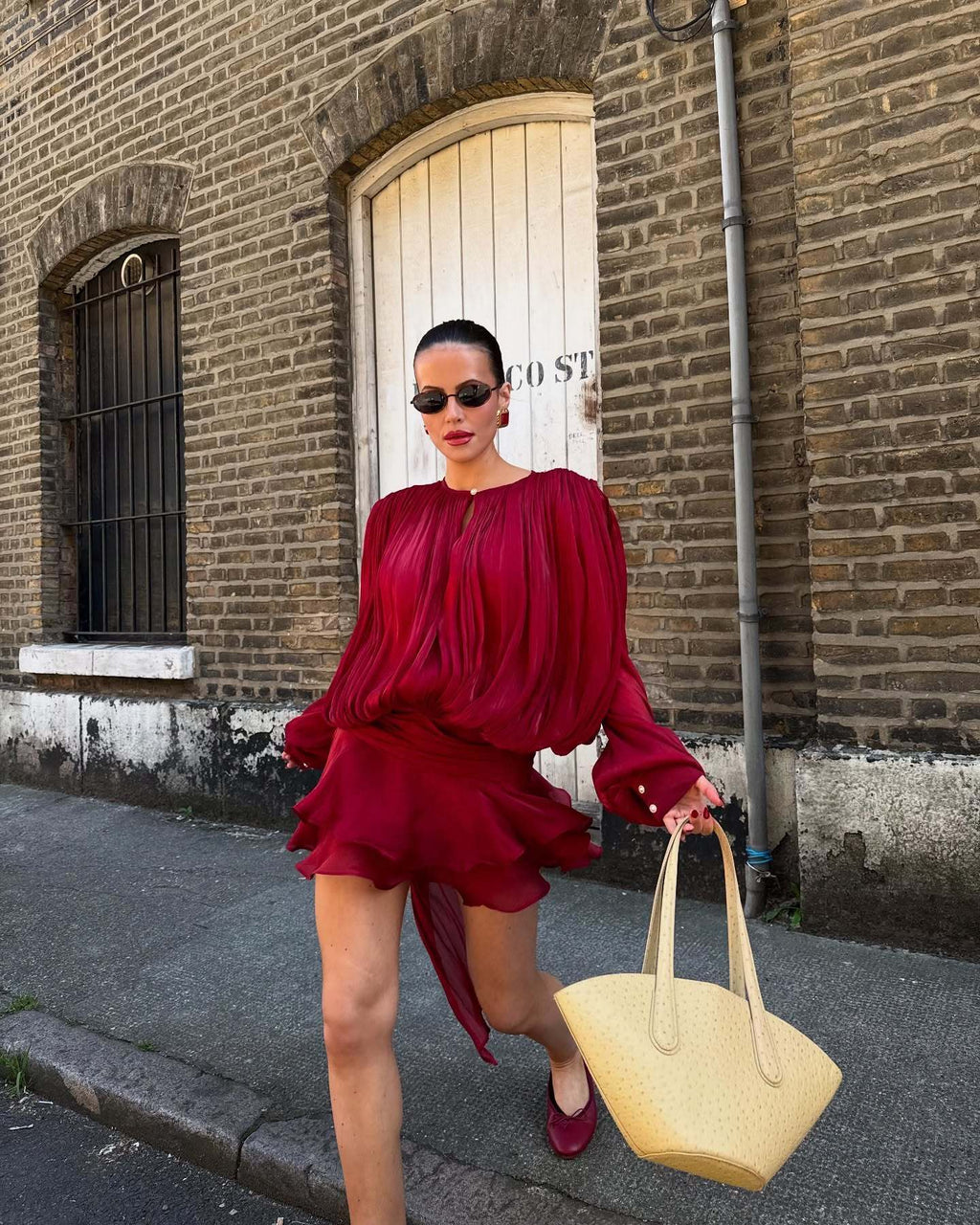 Vestido ruffled