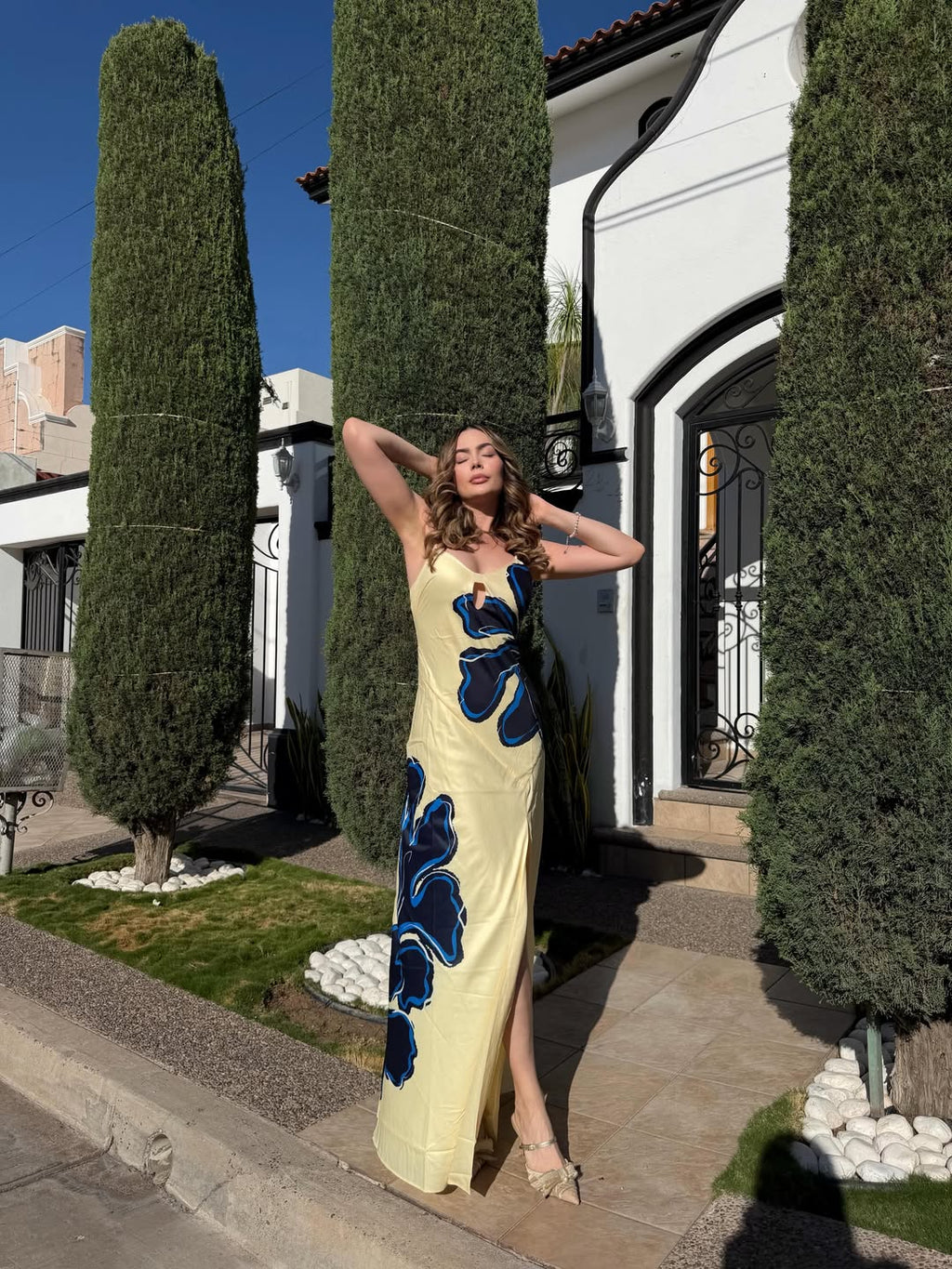 Vestido yellow multi