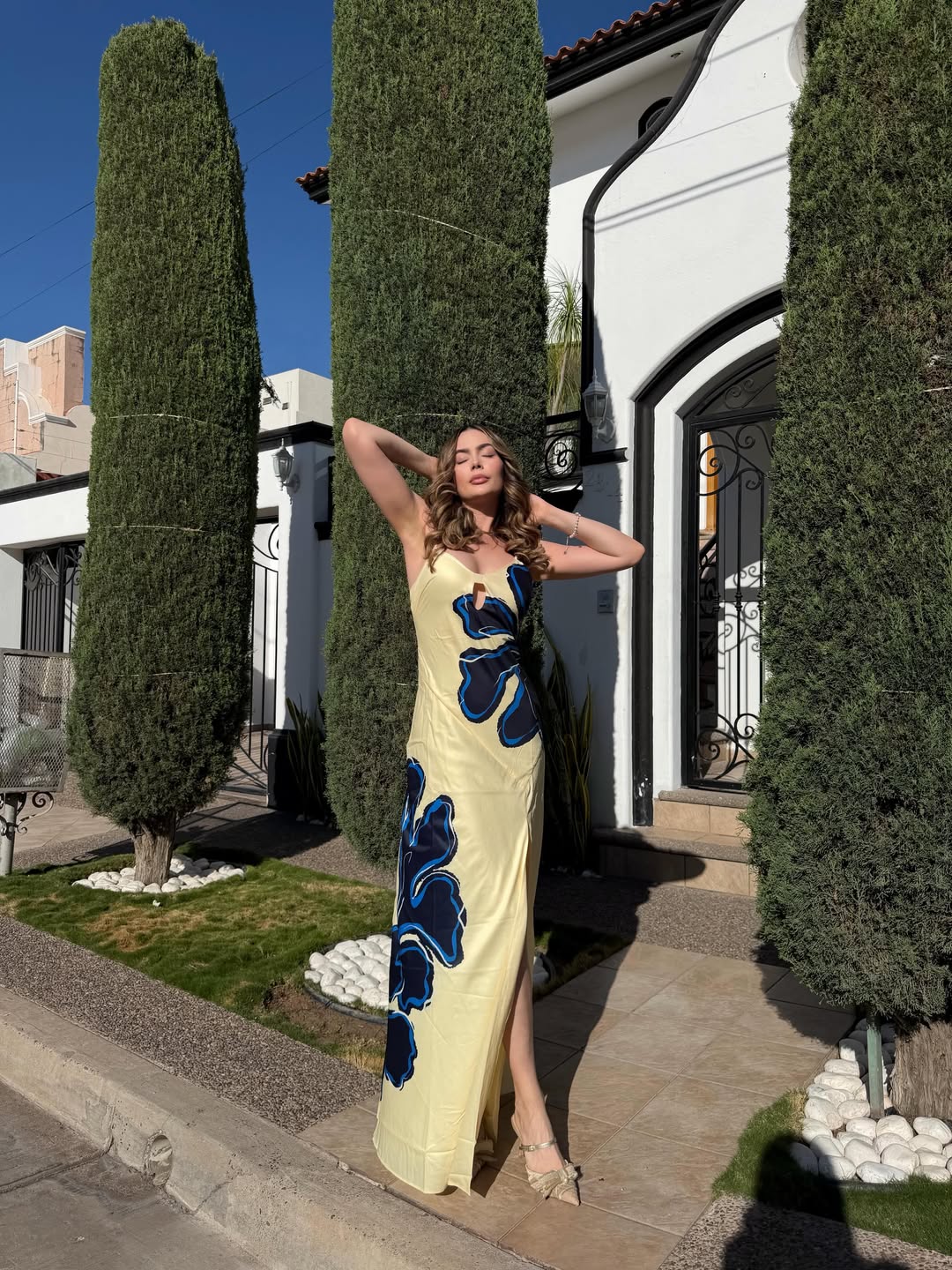 Vestido yellow multi