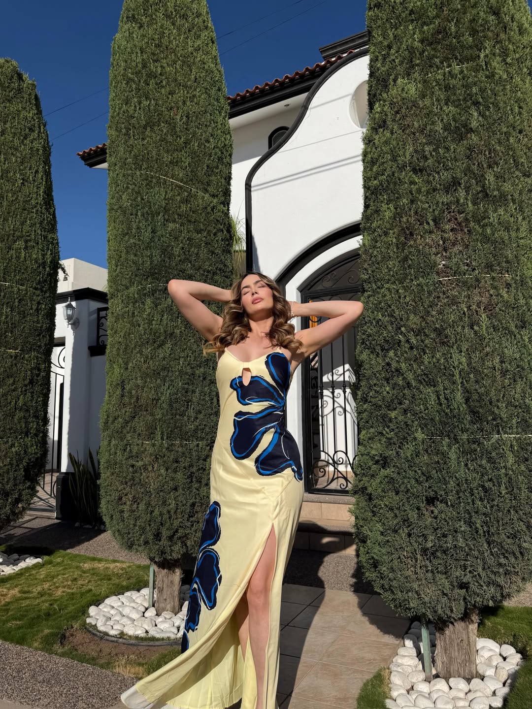 Vestido yellow multi