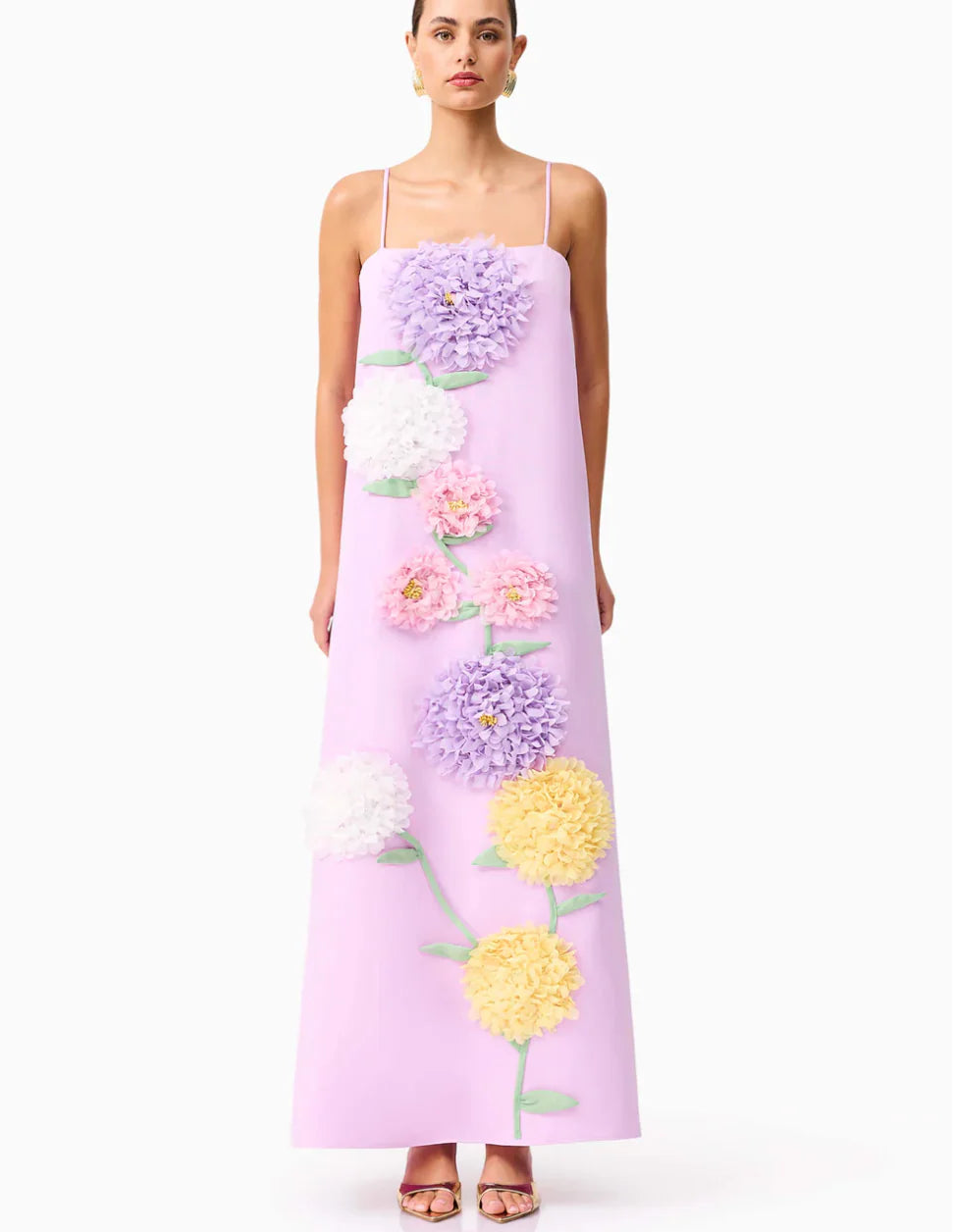 Vestido lila con flores