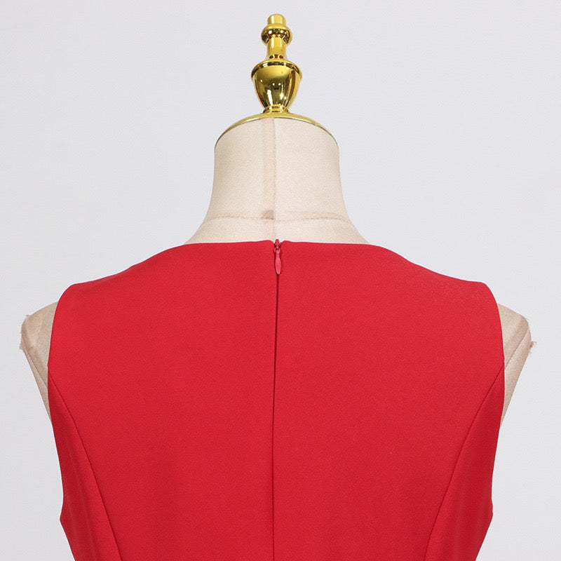 Vestido mini flores rojo