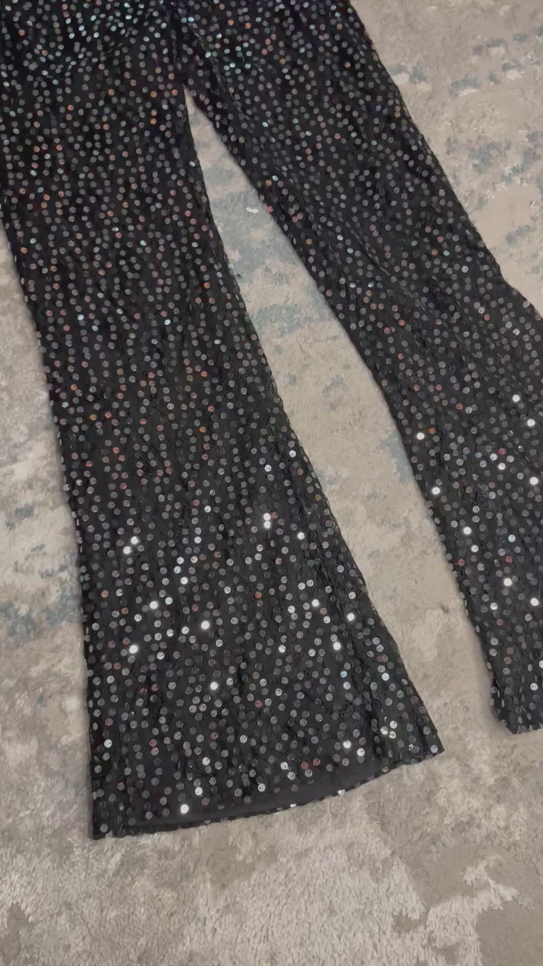 Set blusa y pantalón de brillos
