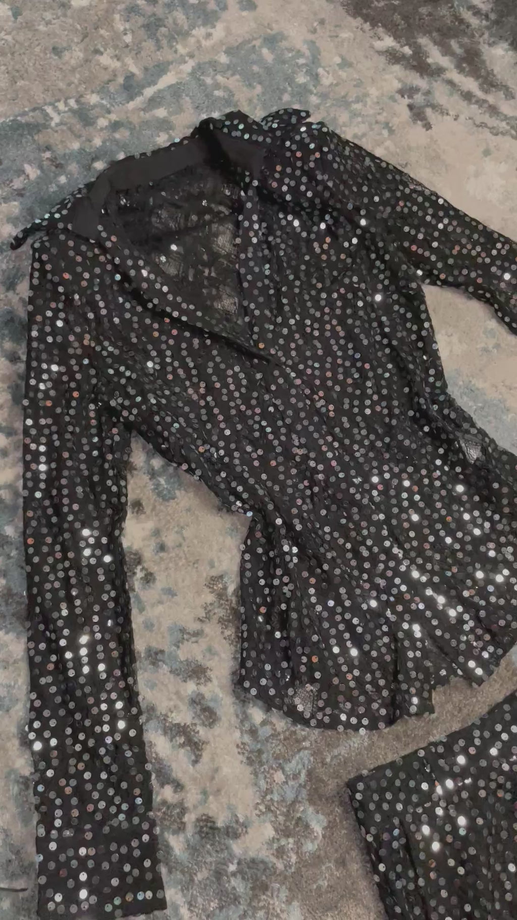 Set blusa y pantalón de brillos
