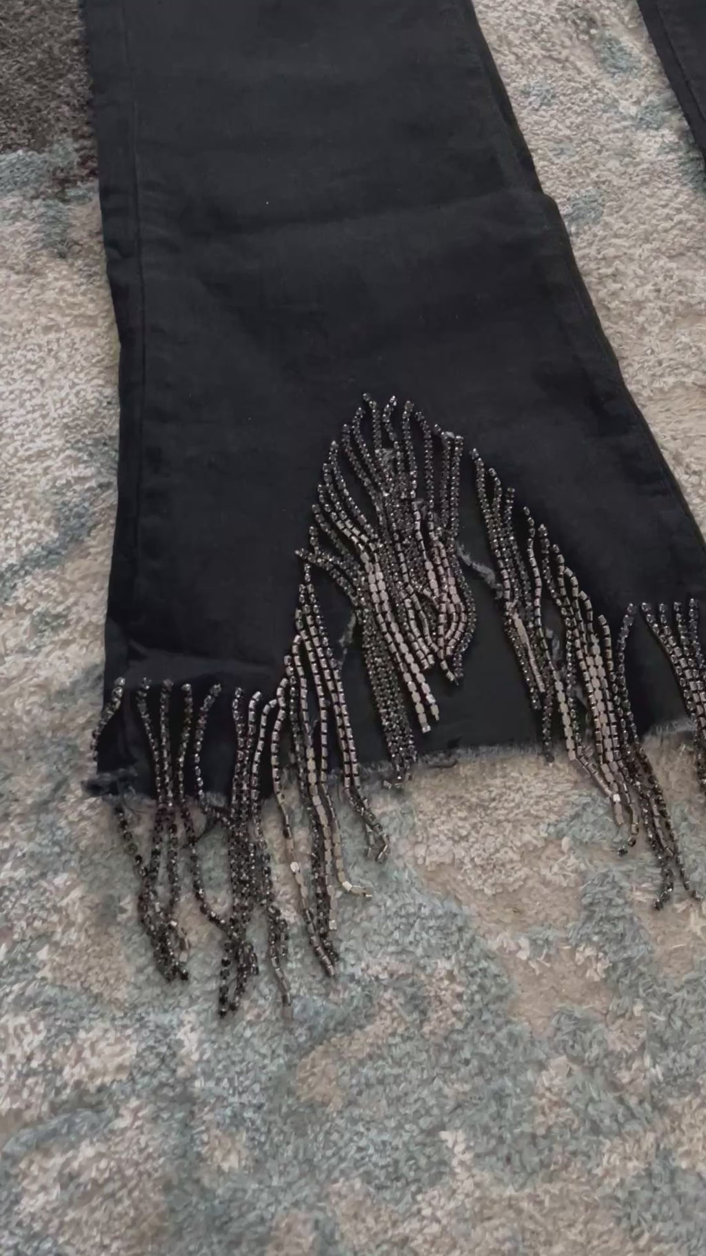 Jeans mezclilla de brillos